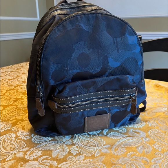 Coach Academy Blue Camo Backpack - Picture 1 of 9